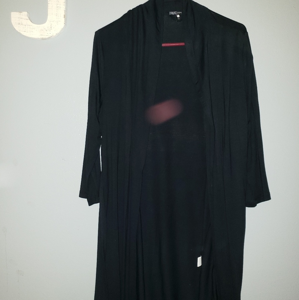 Long black cardigan
